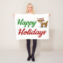 prettige feestdagen kerstscript Reindeer