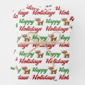 prettige feestdagen kerstscript Reindeer Inpakpapier Vel (In situ)