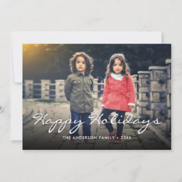 prettige feestdagen kerstscript Typografie Feestdagenkaart