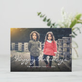 prettige feestdagen kerstscript Typografie Feestdagenkaart (Staand voorkant)