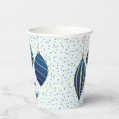 prettige feestdagen kerstsierblauw papieren bekers (Rechts)