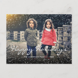 prettige feestdagen kerstsneeuw Aangepaste foto
