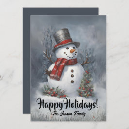 Prettige feestdagen Kerstsneeuwpop8, Kaart