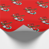 prettige feestdagen Kerststeen Guitar en Notes Cadeaupapier (Hoek)