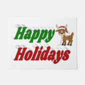 prettige feestdagen kersttypografie deurmat (Voorkant)