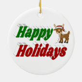 prettige feestdagen kersttypografie keramisch ornament (Achterkant)