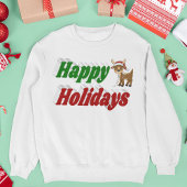 prettige feestdagen kersttypografie trui