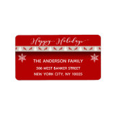 Prettige feestdagen Kerstvakantie - Etiket (Voorkant)