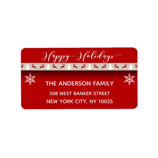 Prettige feestdagen Kerstvakantie - Etiket (Voorkant)