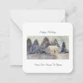 prettige feestdagen kerstvakantie notitiekaartje (Voorkant)