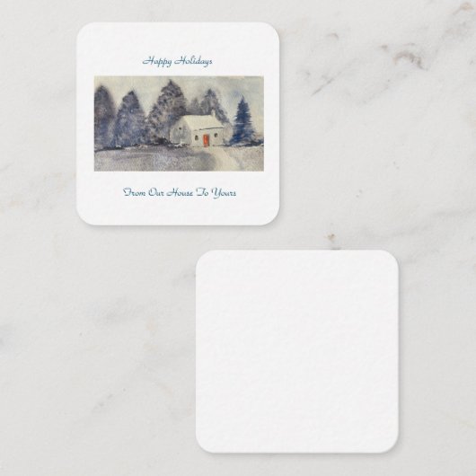 prettige feestdagen kerstvakantie notitiekaartje (Voorkant / Achterkant)