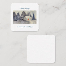 prettige feestdagen kerstvakantie notitiekaartje