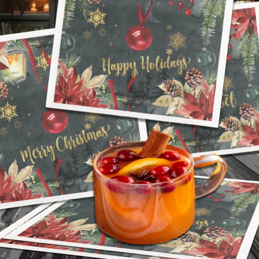 Prettige feestdagen Kerstvakantie Splendor Servet