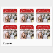 Prettige feestdagen Kerstvakantie - Vierkante Sticker (Vel)