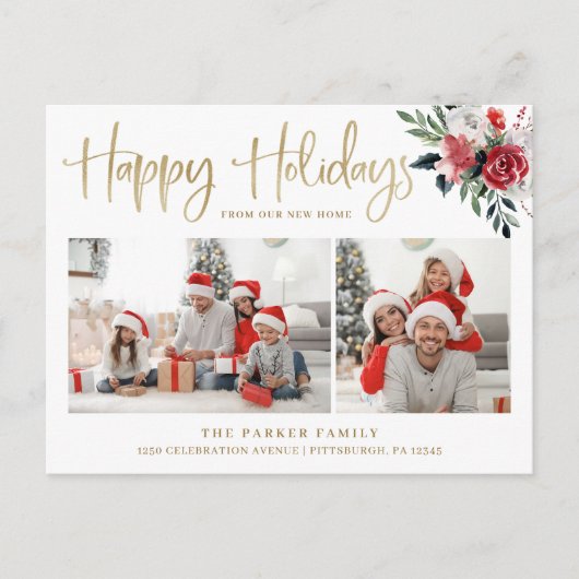 prettige feestdagen | Kerstverandering van adresfo (Voorkant)