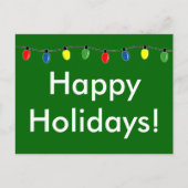Prettige feestdagen Kerstverlichting briefkaarten (Voorkant)