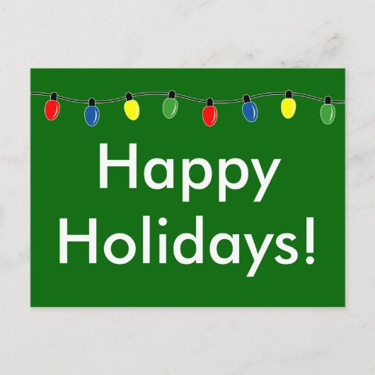 Prettige feestdagen Kerstverlichting briefkaarten (Voorkant)