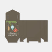 prettige feestdagen kerstversiering bedankdoosjes (Uitgevouwen)