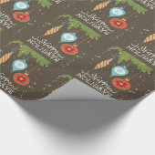 prettige feestdagen kerstversiering cadeaupapier (Hoek)