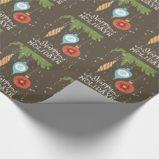 prettige feestdagen kerstversiering cadeaupapier (Hoek)