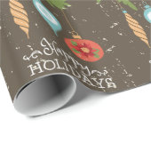 prettige feestdagen kerstversiering cadeaupapier (Rol Hoek)