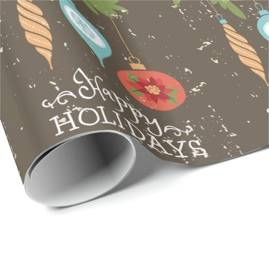 prettige feestdagen kerstversiering cadeaupapier (Rol Hoek)