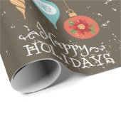 prettige feestdagen kerstversiering cadeaupapier (Rol Hoek)