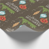 prettige feestdagen kerstversiering cadeaupapier (Hoek)