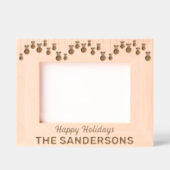 Prettige feestdagen Kerstversiering Custom Name Gegraveerde Lijstjes (Voorkant)