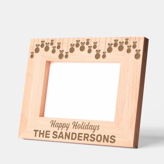 Prettige feestdagen Kerstversiering Custom Name Gegraveerde Lijstjes (Links)