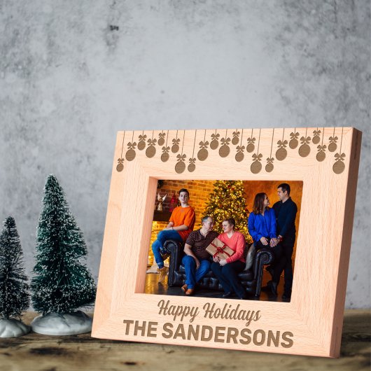 Prettige feestdagen Kerstversiering Custom Name Gegraveerde Lijstjes