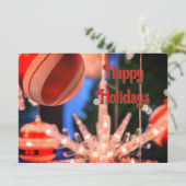 Prettige feestdagen Kerstversiering en Feestdagenkaart (Staand voorkant)