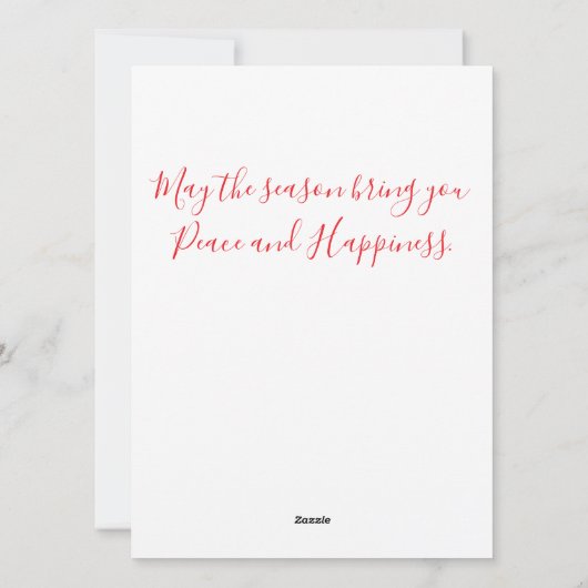 Prettige feestdagen Kerstversiering en Feestdagenkaart (Achterkant)