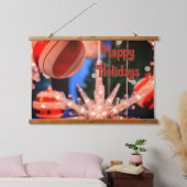 Prettige feestdagen Kerstversiering en Hangend Wandkleed (Slaapkamer)