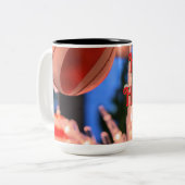 Prettige feestdagen Kerstversiering en Tweekleurige Koffiemok (Voorkant links)