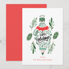 prettige feestdagen kerstversiering feestdagenkaart