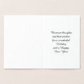 prettige feestdagen kerstversiering folie kaarten (Binnen)