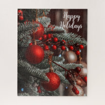 prettige feestdagen kerstversiering in de boom