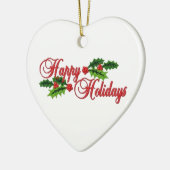 prettige feestdagen kerstversiering keramisch ornament (Links)