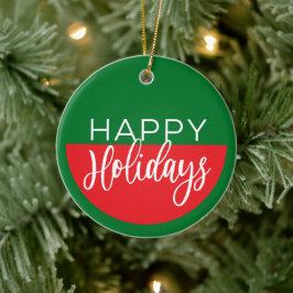 Prettige feestdagen - Kerstversiering Keramisch Ornament