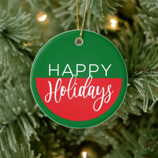 Prettige feestdagen - Kerstversiering Keramisch Ornament (Boom)