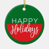 Prettige feestdagen - Kerstversiering Keramisch Ornament (Voorkant)