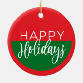 Prettige feestdagen - Kerstversiering Keramisch Ornament (Achterkant)