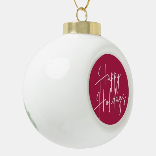 PRETTIGE FEESTDAGEN KERSTVERSIERING KERAMISCHE BAL ORNAMENT (Links)
