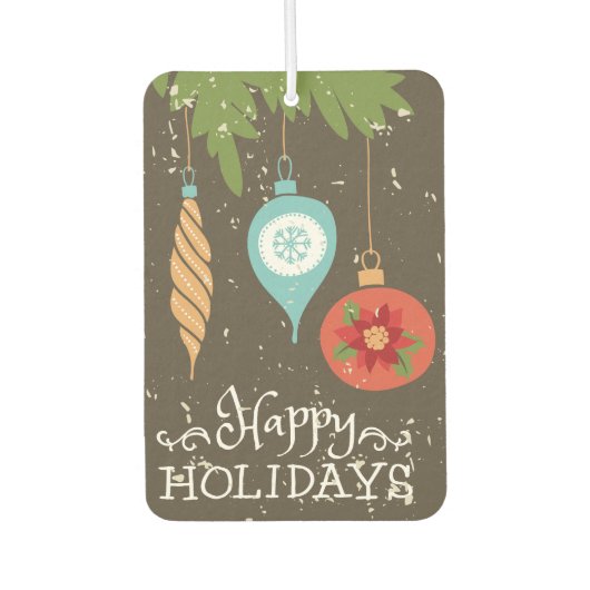 prettige feestdagen kerstversiering luchtverfrisser (Voorkant)