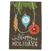 prettige feestdagen kerstversiering medium cadeauzakje (Achterkant)