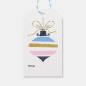 prettige feestdagen | kerstversiering met moussere cadeaulabel (Achterkant)