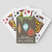 prettige feestdagen kerstversiering pokerkaarten (Achterkant)