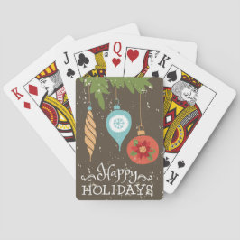 prettige feestdagen kerstversiering pokerkaarten