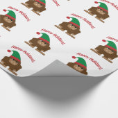 prettige feestdagen! kerstvoet cadeaupapier (Hoek)